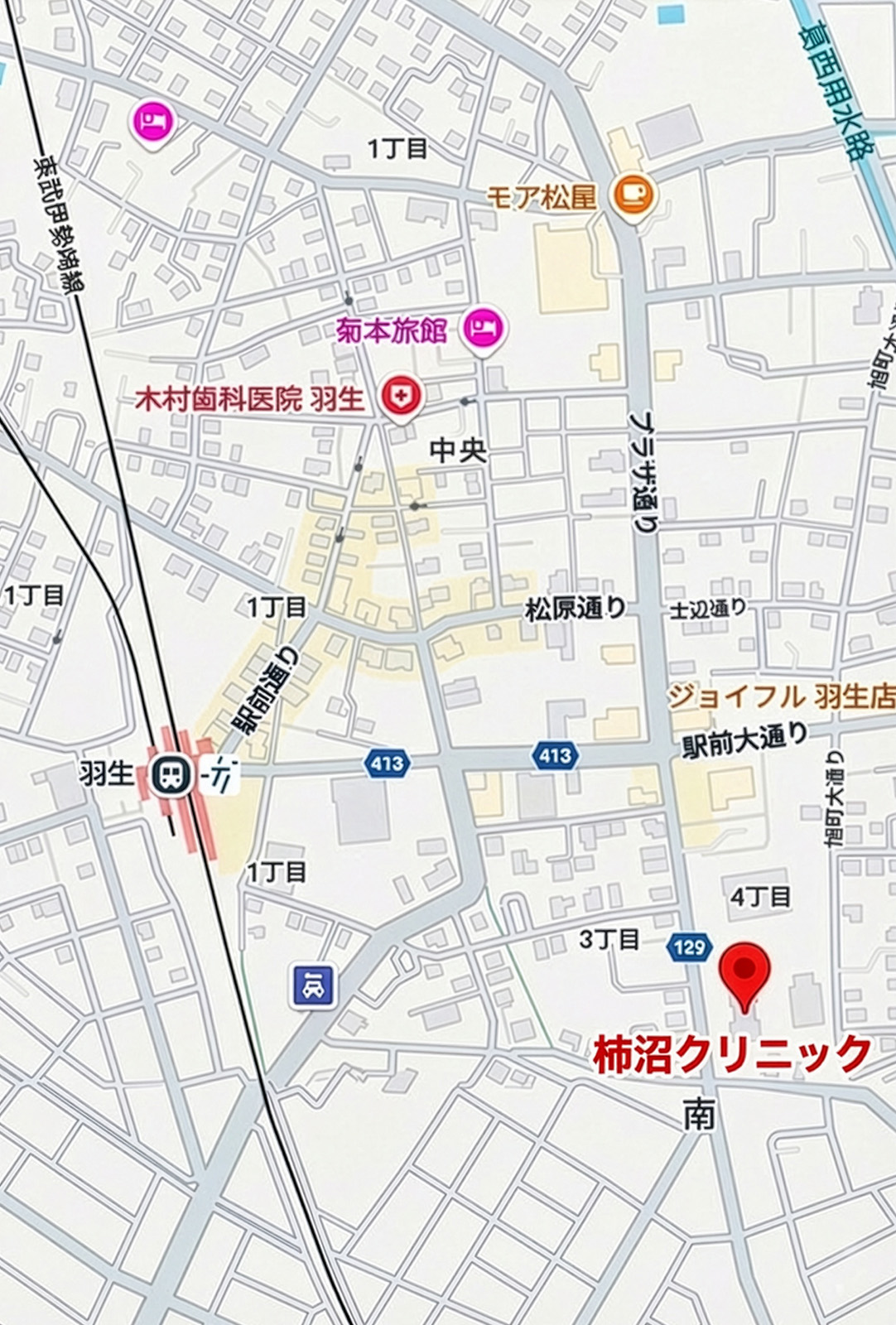 柿沼クリニック アクセスマップ